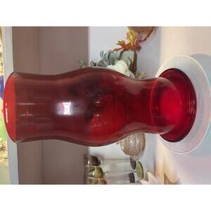 Anchor Hocking Vintage Ruby Red Candle Lamp